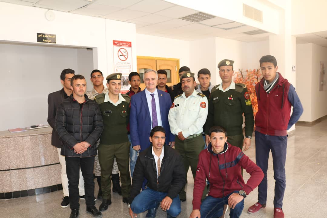 A delegation from the Azhar school for males affiliated with military culture visits the university